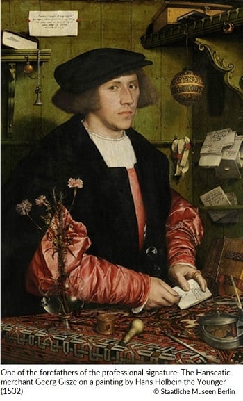 Painting Georg Gisze by Hans Holbein